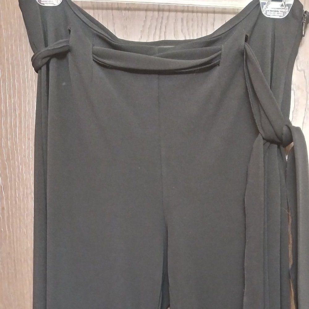 DKNY Side Zip Belted Wide leg pant